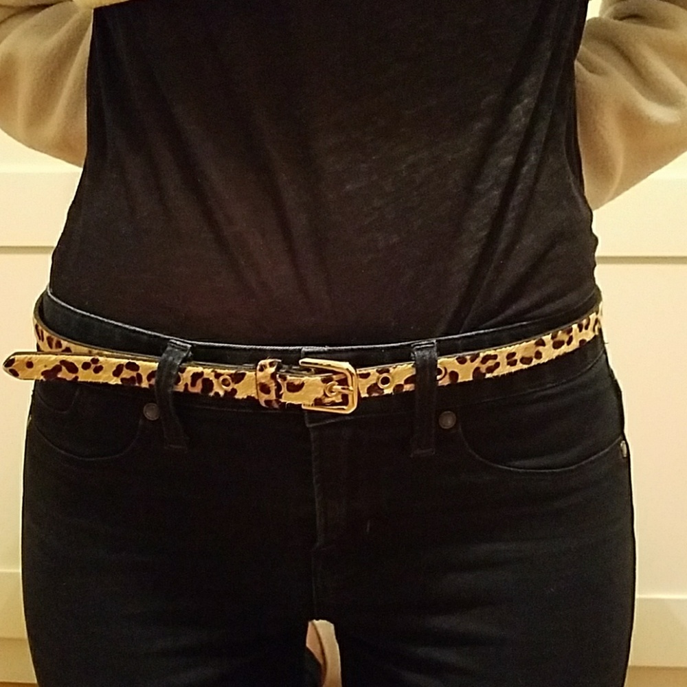 Genuine Leather leopard belt